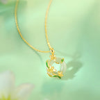 Nephrite Orchid Necklace - Symbol of Elegance and Gentle Virtue