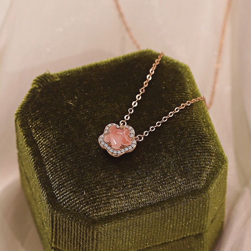 Starlight Sakura Natural Crystal Necklace - Beauty & New Beginnings