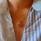 Vintage Evil Eye Necklace - Draws Constant Opportunities