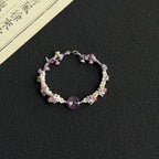 Small Butterfly Amethyst Ping An Kou Macrame Bracelet - Protection & Wisdom Energy Healing