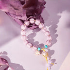 Bracelet violet Lucky Lotus – Cadeau d'anniversaire pour petite amie
