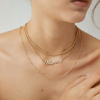Custom Pave Diamond Name Necklace | Minimalist Luxury 925 Sterling Silver Letter Necklace