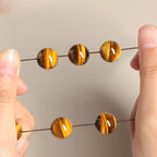 Bracelet Œil de Tigre Naturel — Perles Porte-Bonheur Attirant la Fortune