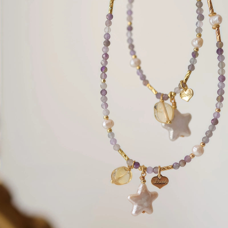 Amethyst Citrine Star Pearl – Align Wealth & Intuition