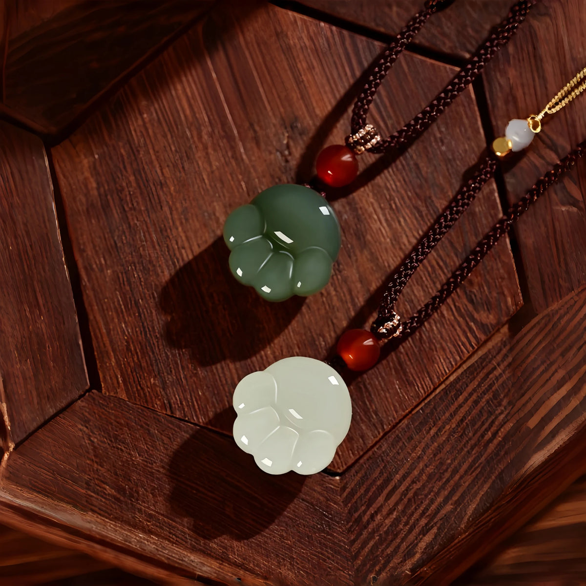 Hetian Jade Cat Paw Necklace - Cat Paw Charm for Gentle Protection