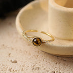 Bague Tigre Œil Rayonnant pour Richesse et Protection — Bague Épingle de Revers Vintage pour Femme
