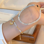 Collier en cristal naturel couronne vintage