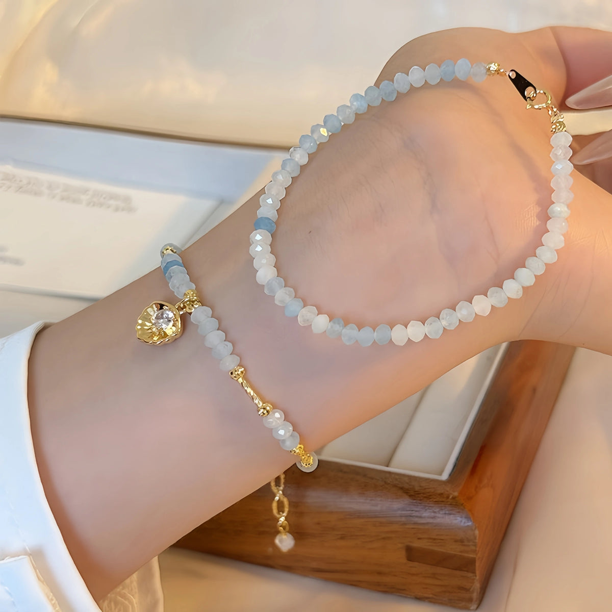 Collier en cristal naturel couronne vintage