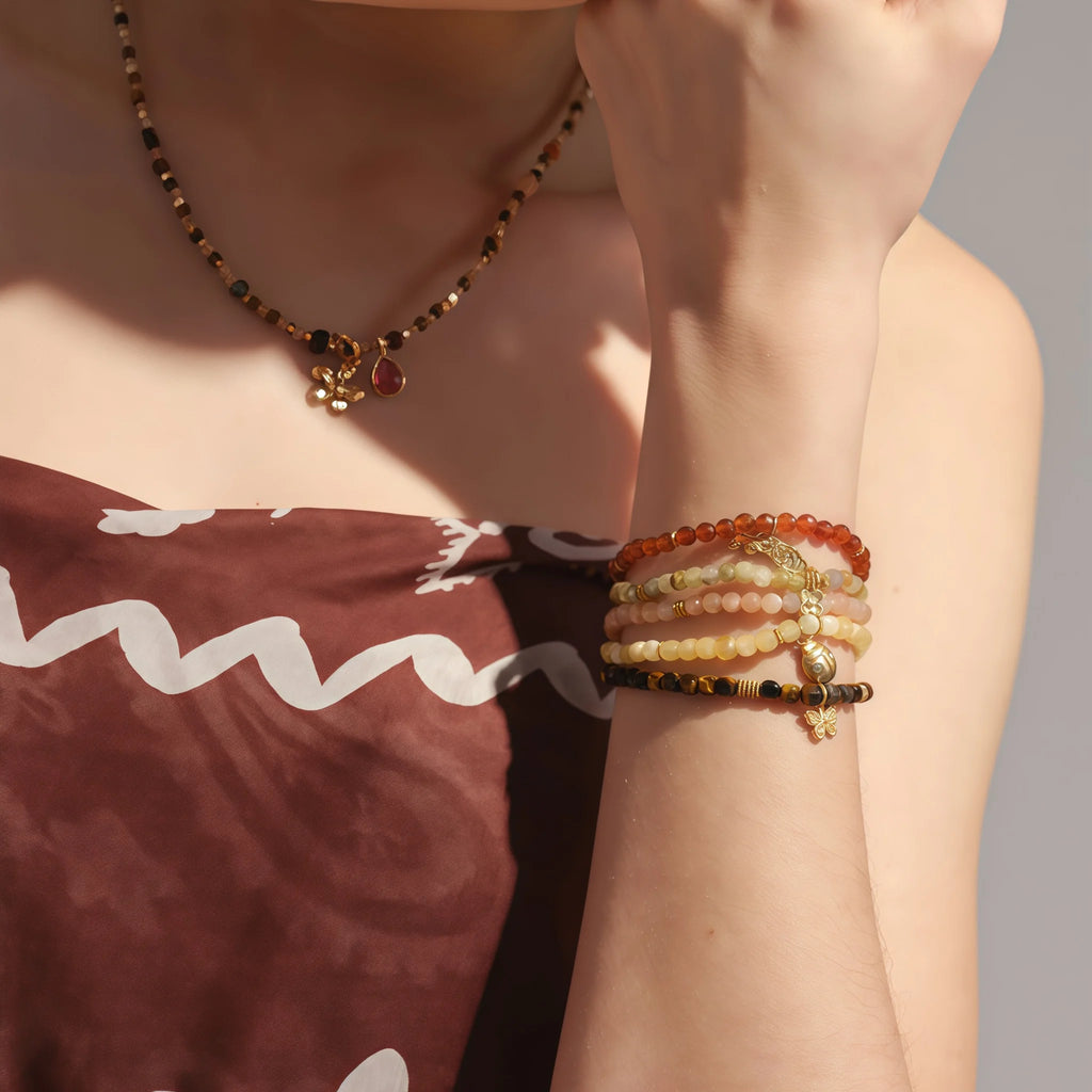 Collier en cristal naturel couronne vintage