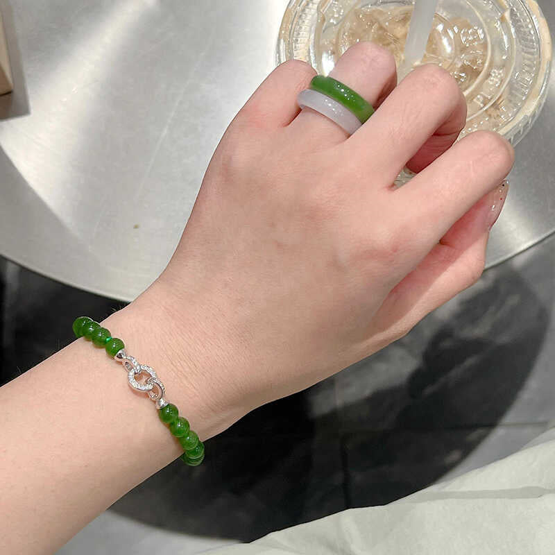 Natural Hetian Jade Bracelet - Attract Positivity, Peaceful Fortune