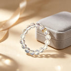 Bague naturelle en quartz clair pour la chance et le pouvoir