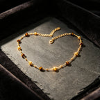 Natural Tiger Eye Stone Necklace, Maillard Starry Sky Choker Necklace