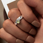 Bague en améthyste naturelle irrégulière – Calme l'esprit, approfondit l'intuition, attire la paix