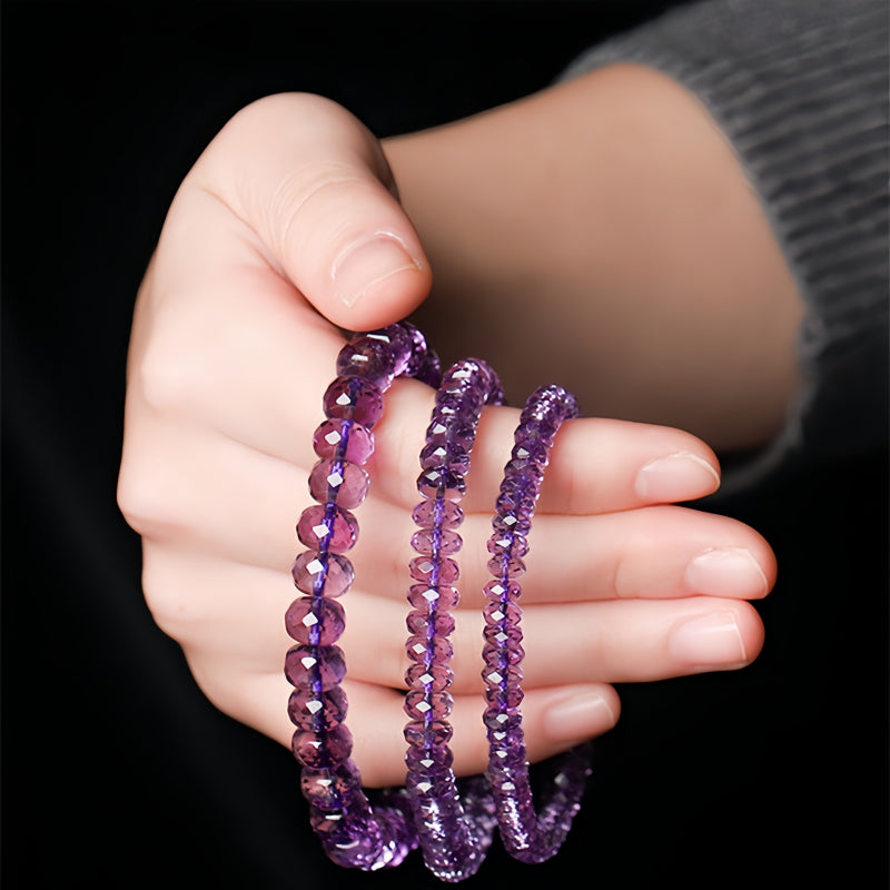 Natural Cut Amethyst Bracelet - Inner Peace and Strength