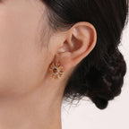 Boucles d'oreilles Œil de tigre naturel — Cadeau pour filles Maillard Little Daisy