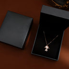 Pendentif Trèfle à quatre feuilles bleu en cristal naturel – Cadeau porte-bonheur pour elle / Maman