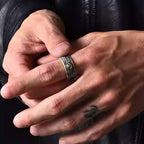 Feather Man Evil Eye Ring – Spiritual Guardian & Fortune Bringer