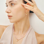 Boucles d'oreilles en cristal naturel « Amour de soi »