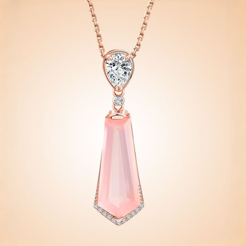 Collier en Cristal Naturel Larme d'Amour