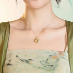Nephrite Orchid Necklace - Symbol of Elegance and Gentle Virtue