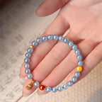 Bracelet en aigue-marine naturelle « Gourde de fortune »