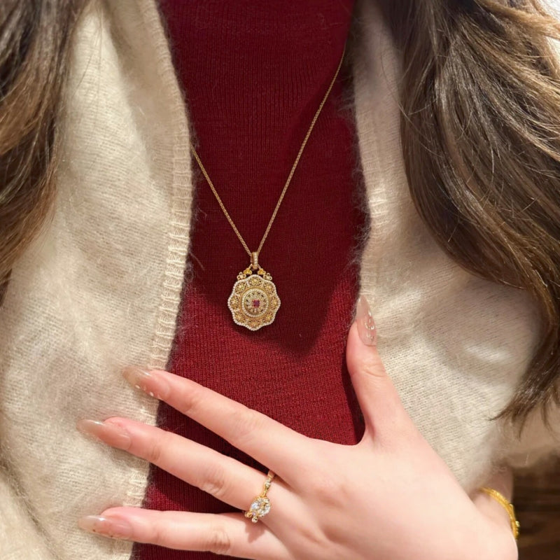Collier Lotus Cœur pour Bénédictions