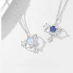 Day & Night Moon Star Necklace —echo each other / resonate with each other