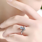 Bague Goutte d'Eau en Aigue-marine – Éloquence et Popularité Accrues