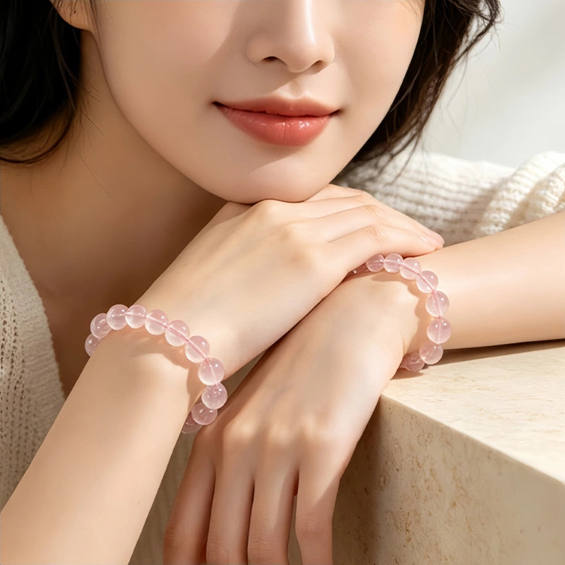 Bracelet Rose en Cristal Naturel pour l'Amour et le Romance