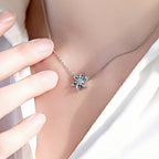 Natural Aquamarine Flower Necklace - Calm Your Energy