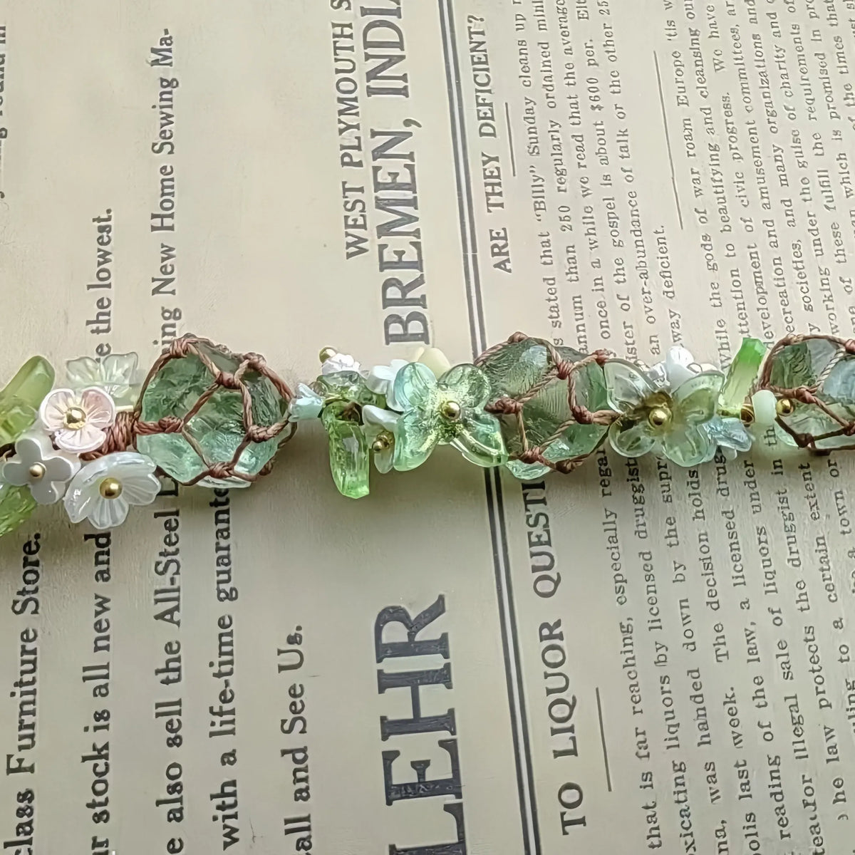 Natural Raw Crystal Braided Bracelet - For Positive Energy