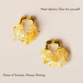 Boucles d'oreilles clous Ambiance Citrine Naturelle
