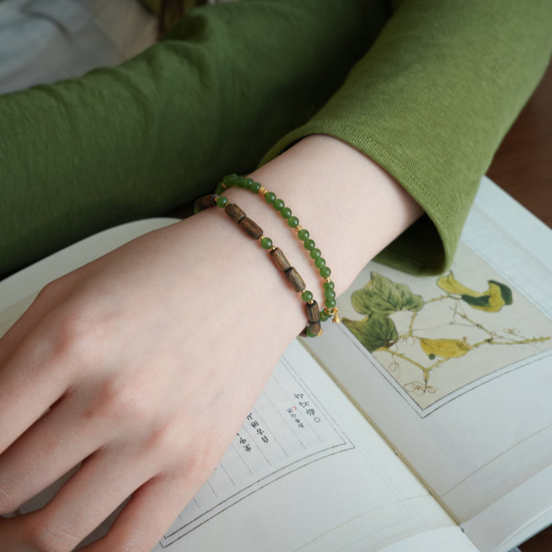 Natural Hetian Jade Bracelet - Warm Energy Natural Jade