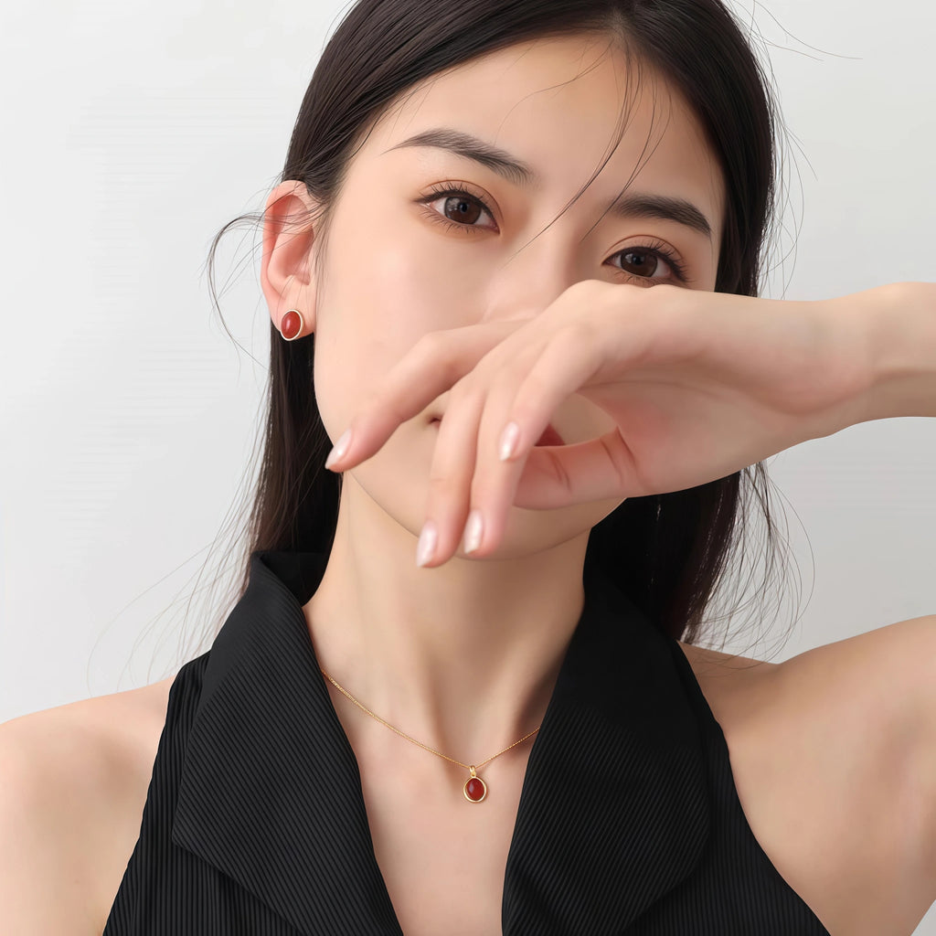 Collier Sakura en jade Hetian