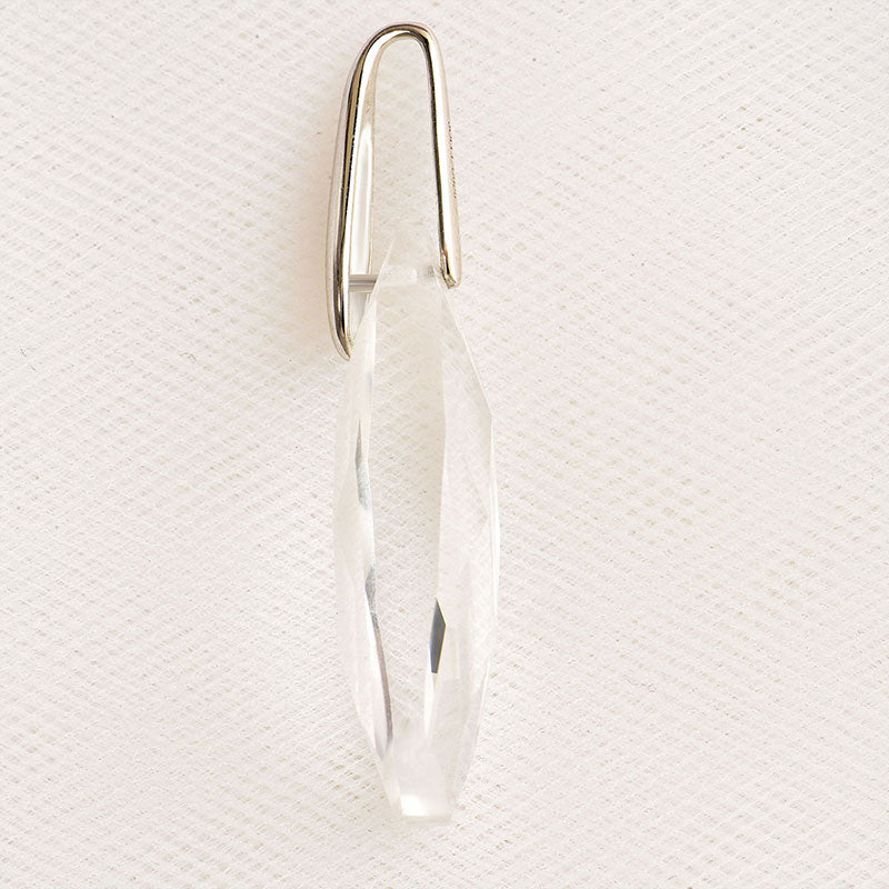 Snow Soul Clear Quartz Drop Necklace - Clarity & Focus