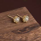 Boucles d'oreilles en jade Hetian naturel Thalyn