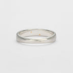 Two Tone Brushed Star Moon Band Ring