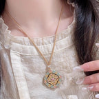 Collier Lotus Guochao Émail Double Poisson – Cadeau Oriental