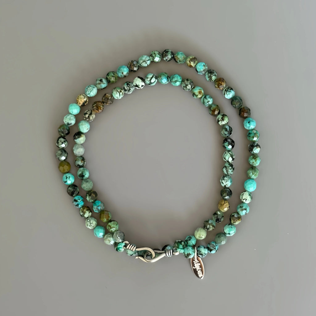 Natural Stone Faceted Bead Stackable Bracelet - Gentle Energy & Daily Healing
