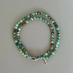 Natural Stone Faceted Bead Stackable Bracelet - Gentle Energy & Daily Healing