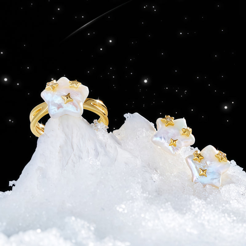 Starlight Pearl Gold Ring - Direct Way with Confidence