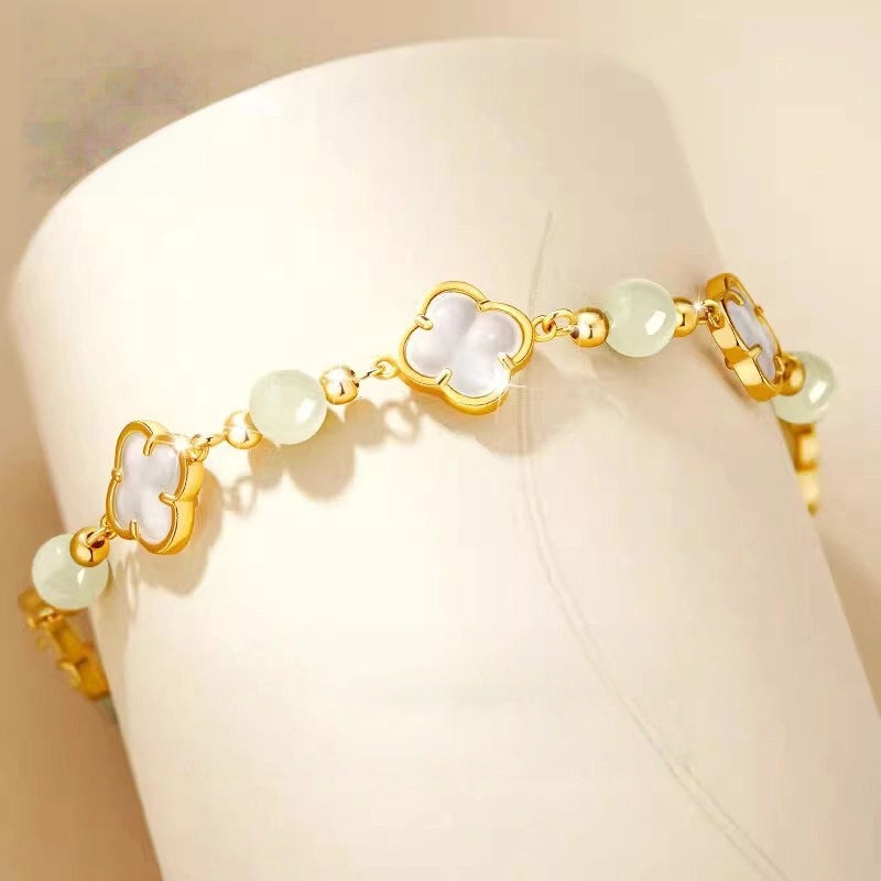 Four-Leaf Clover Bracelet，Four-Leaf Clover Clears All Bad Fortune