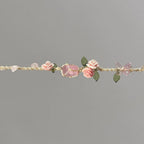 Sweet Wreath Rose Handwoven Rose Quartz Macrame Bracelet - Love & Self-care Energy Healing
