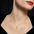 Collier en cristal de quartz clair Pendentif facetté irrégulier