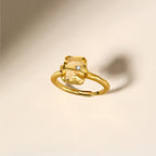 Bague en citrine naturelle « aimant à richesse »
