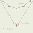 Collier Cœur en Quartz Rose - Guérir et Rétablir avec Amour