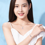 Endless Starry Night S999 Necklace - Moon Star Amulet for Good Luck