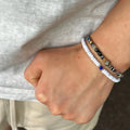 Natural Stone Abacus Bead Stackable Bracelet - guards inner peace