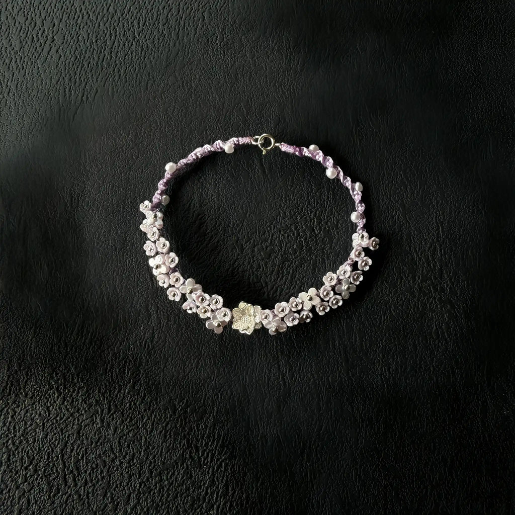 Iris Purple Lotus Woven Bracelet - Symbol of Purity & Serenity