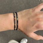 Natural Stone Abacus Bead Stackable Bracelet - guards inner peace